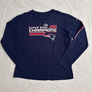 New England Patriots Super Bowl LIII Champions Long Sleeved Graphic Tee T-Shirt